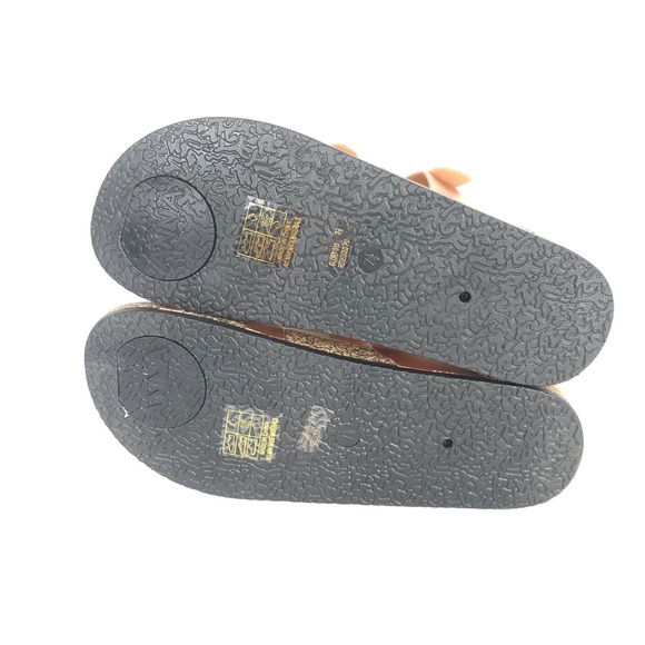 Anna Shoes Rose Gold Toe Ring Strap Cork Sole Slide Sandal Poshmark